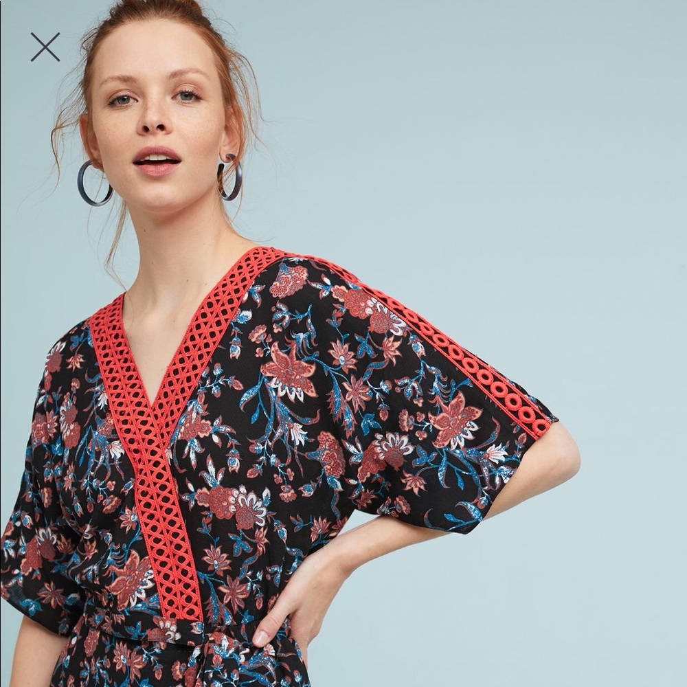 NWT Anthropologie Cypress Wrap Romper